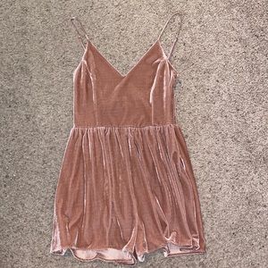 velvet pink romper